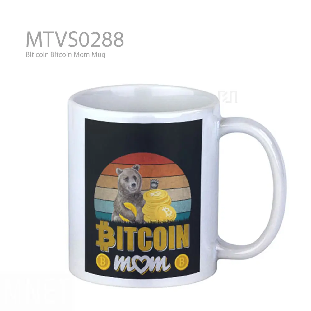 Bit coin Bitcoin Mom Mug