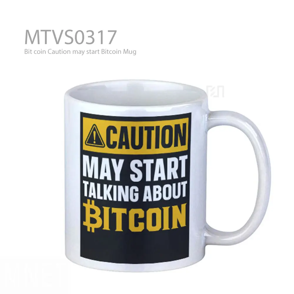 Bit coin Caution may start Bitcoin Mug