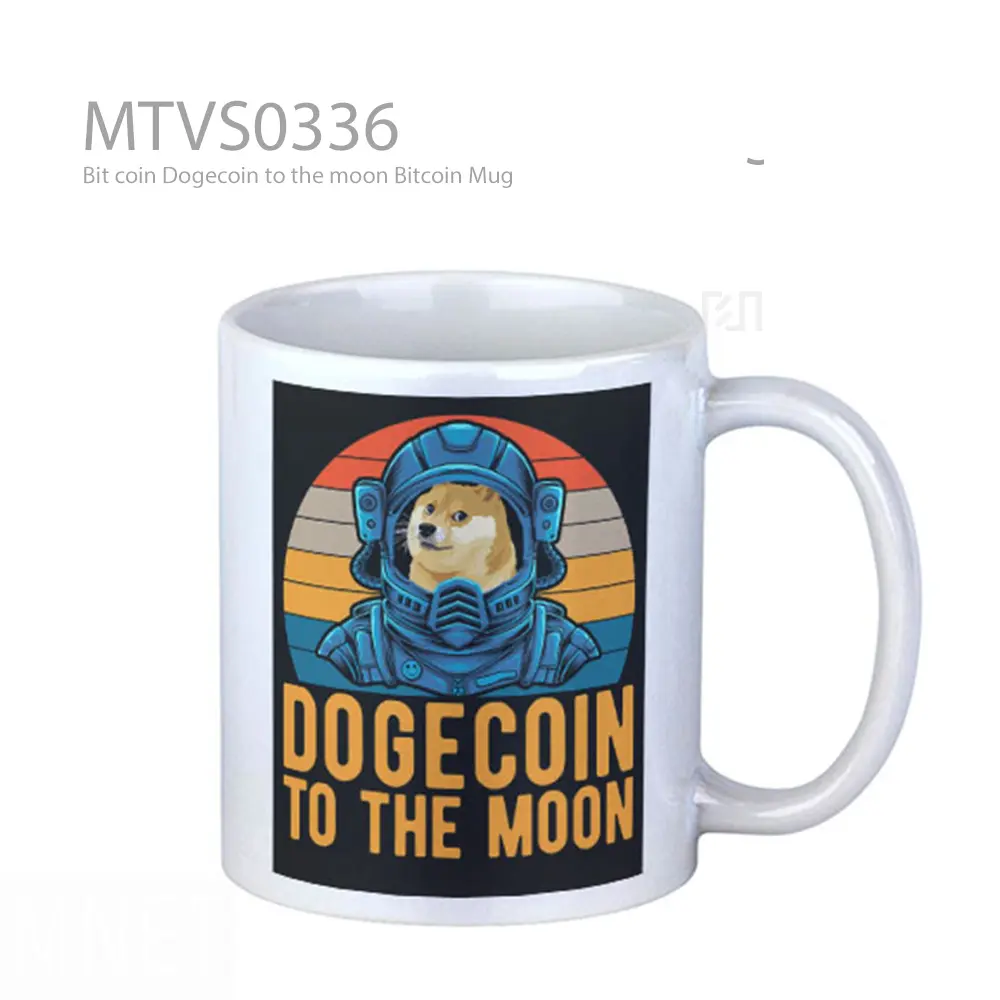 Bit coin Dogecoin to the moon Bitcoin Mug
