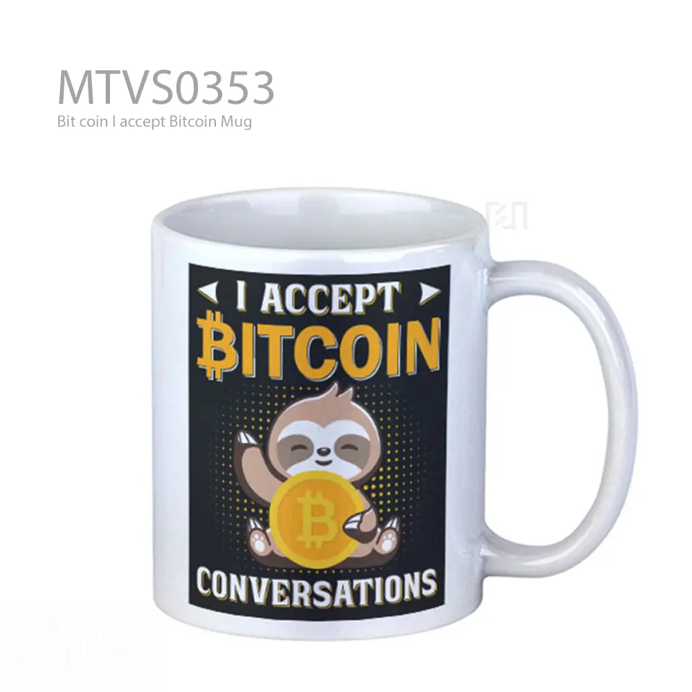 Bit coin I accept Bitcoin Mug