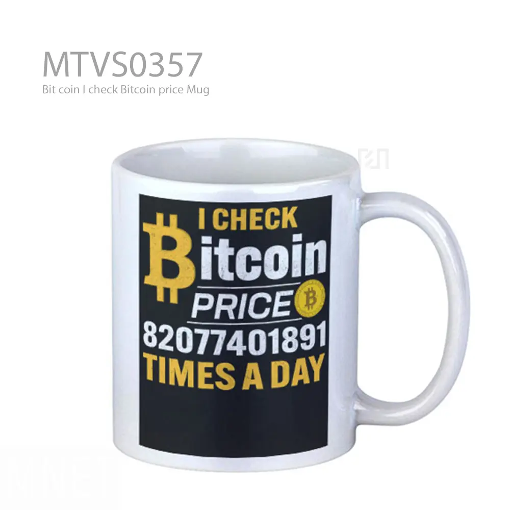 Bit coin I check Bitcoin price Mug