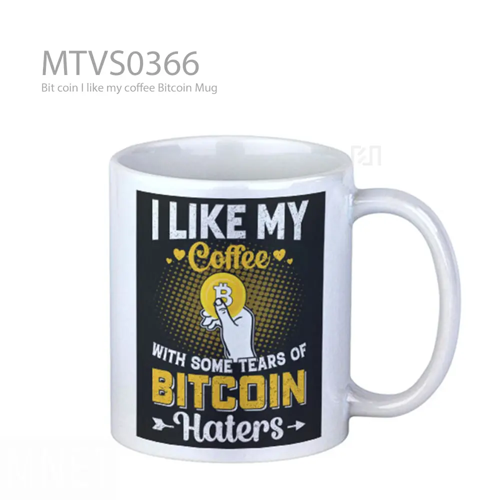 Bit coin I like my coffee Bitcoin Mug