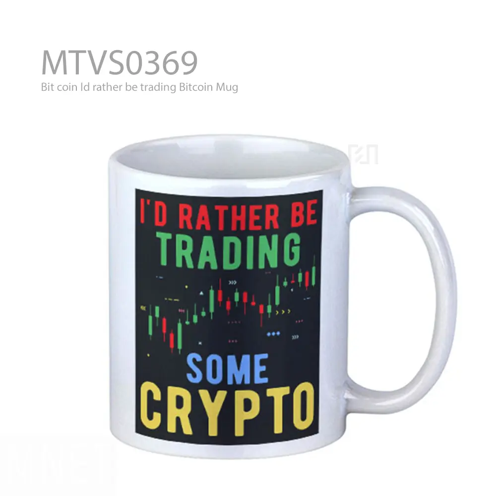 Bit coin Id rather be trading Bitcoin Mug