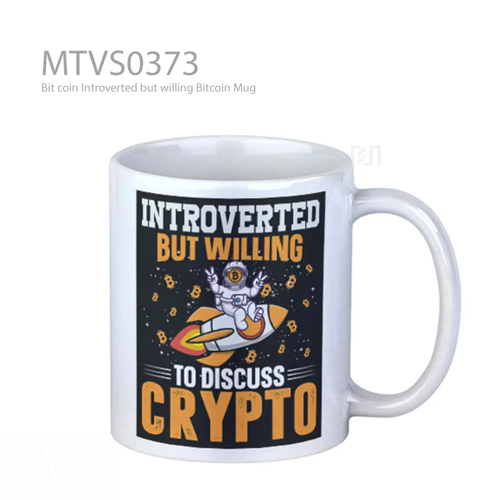 Bit coin Introverted but willing Bitcoin Mug