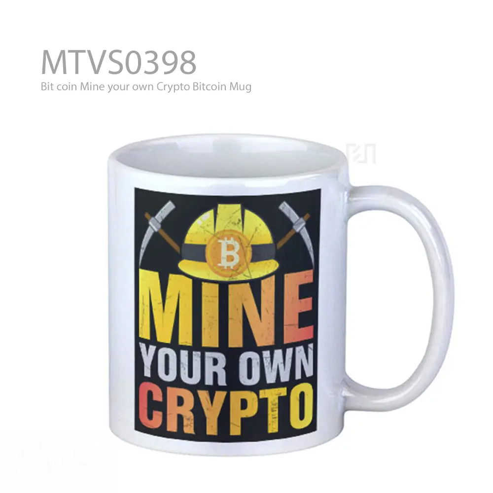 Mug Keramik Premium SNI - Bit coin Mine your own Crypto Bitcoin Mug