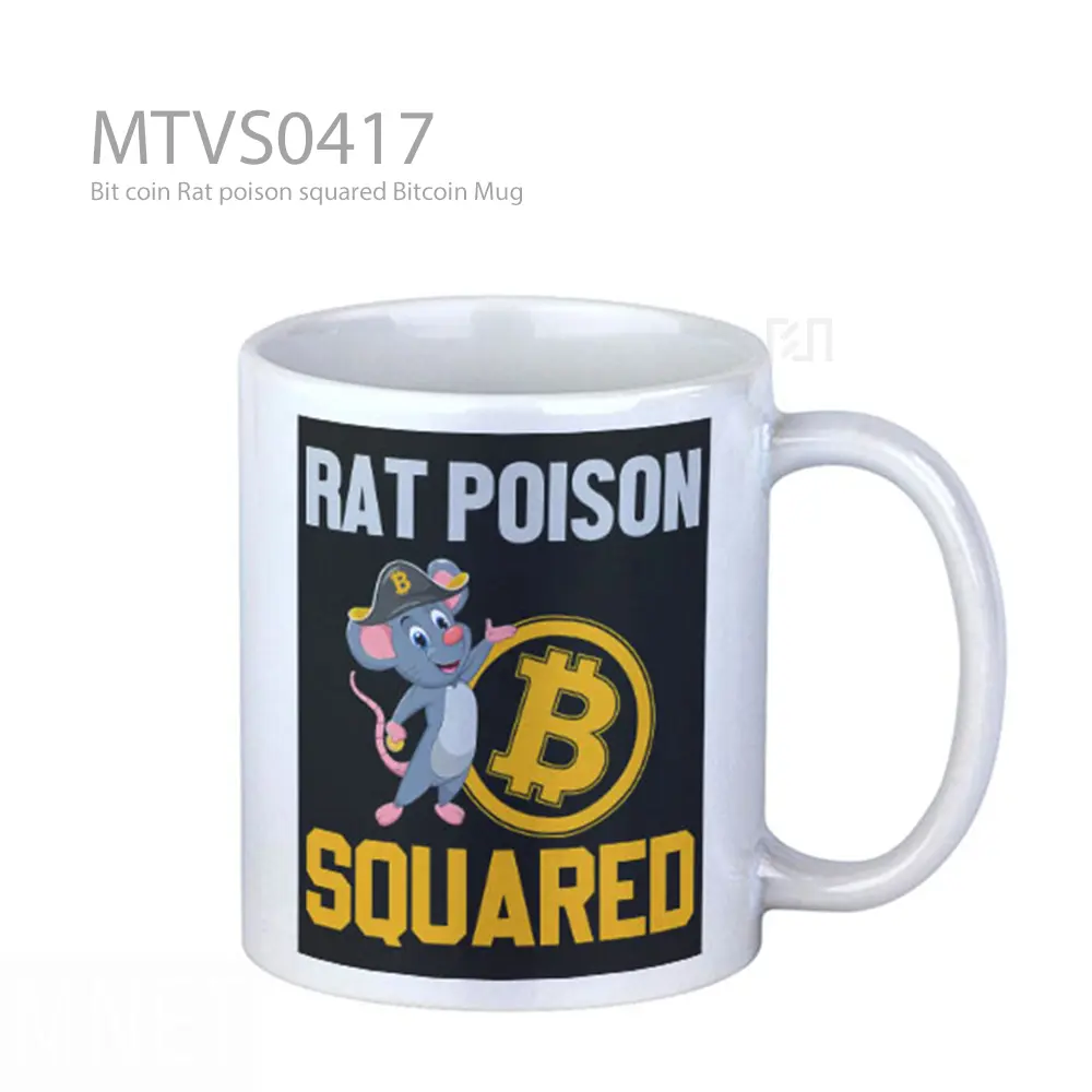 Bit coin Rat poison squared Bitcoin Mug