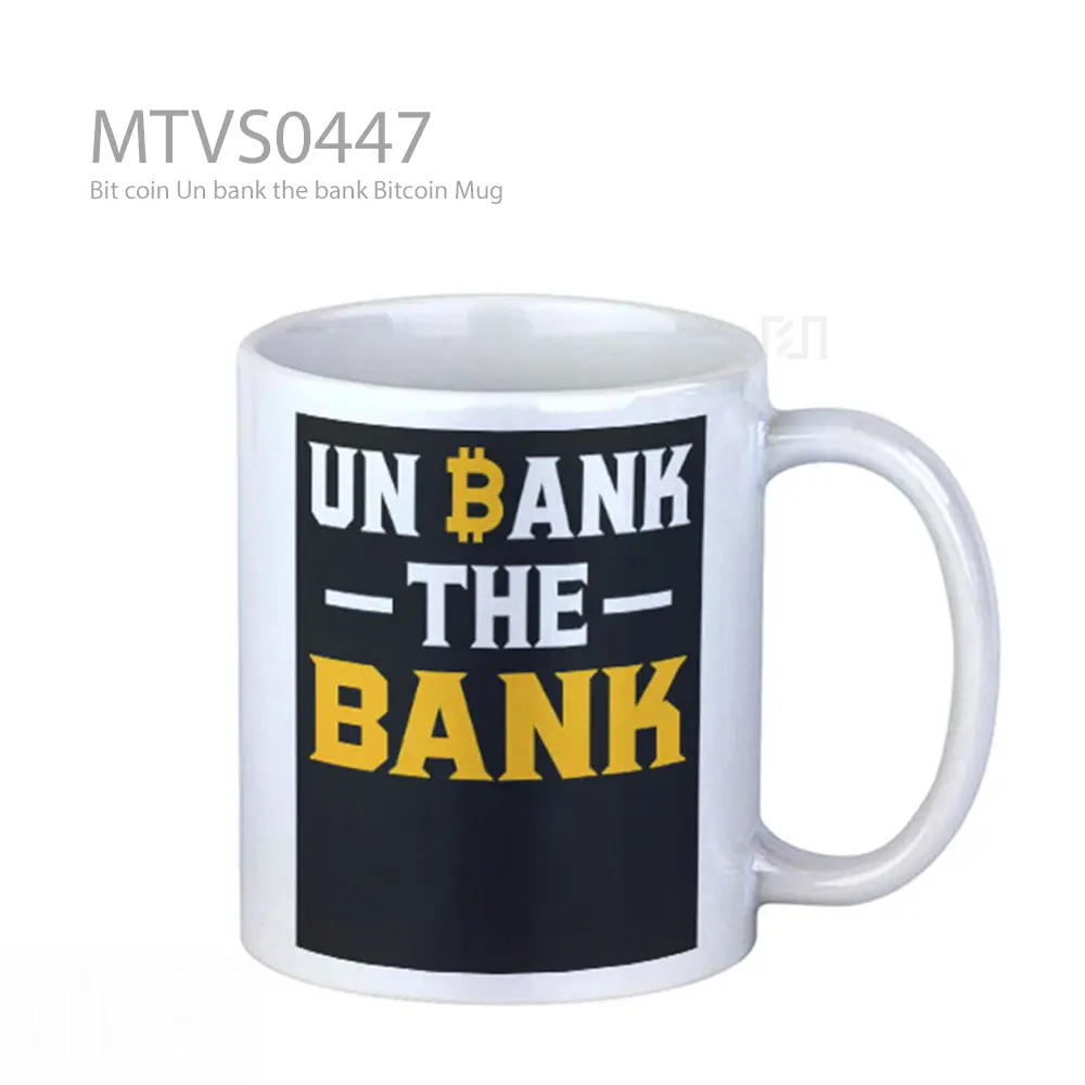 Bit coin Un bank the bank Bitcoin Mug