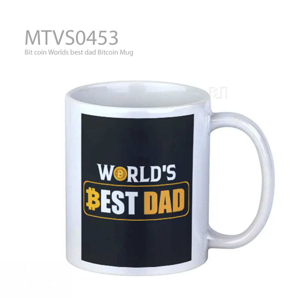 Bit coin Worlds best dad Bitcoin Mug