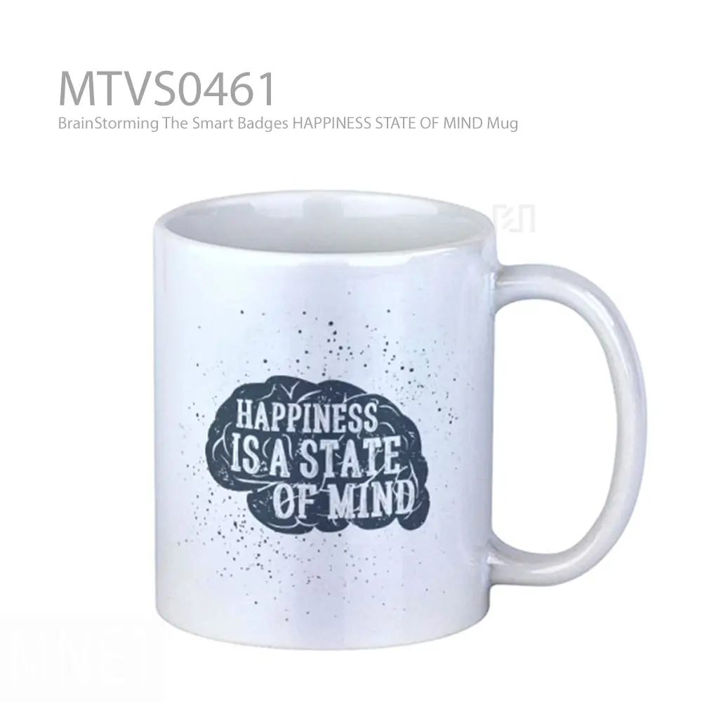 BrainStorming The Smart Badges HAPPINESS STATE OF MIND Mug