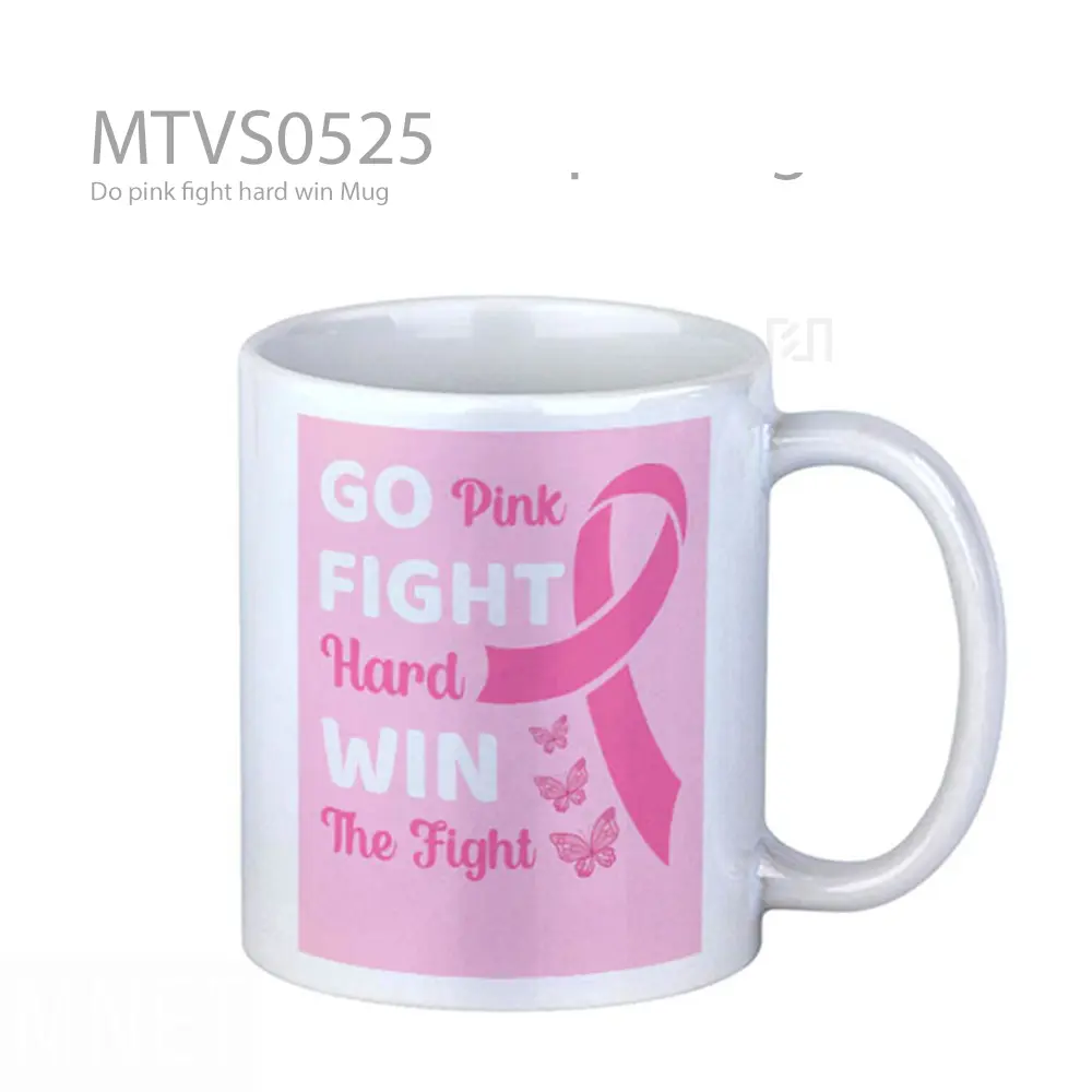 Do pink fight hard win Mug