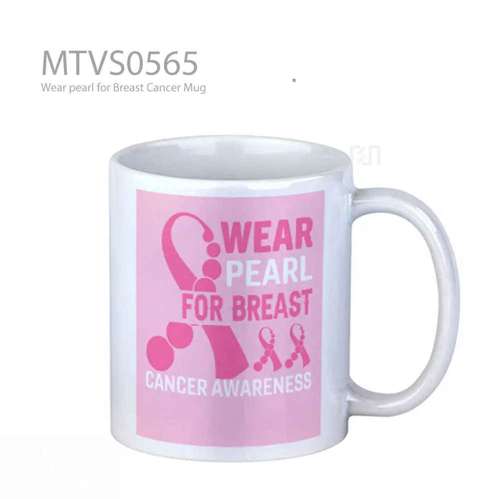 Mug Keramik Premium SNI - Wear pearl for Breast Cancer Mug