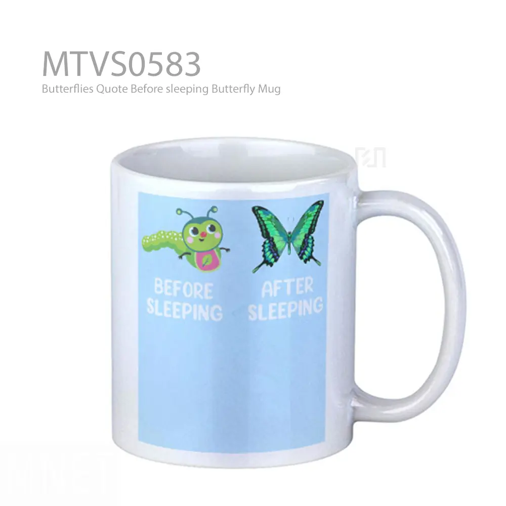 Butterflies Quote Before sleeping Butterfly Mug