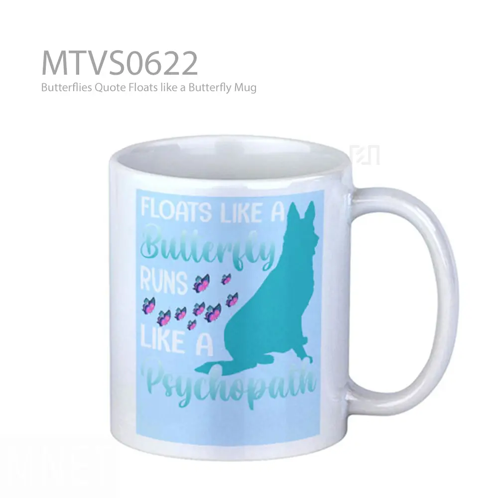 Butterflies Quote Floats like a Butterfly Mug