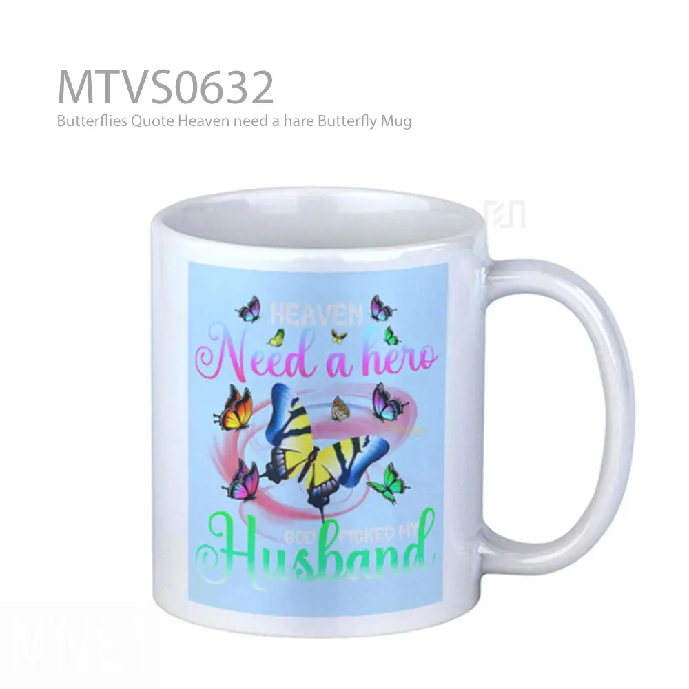 Butterflies Quote Heaven need a hare Butterfly Mug
