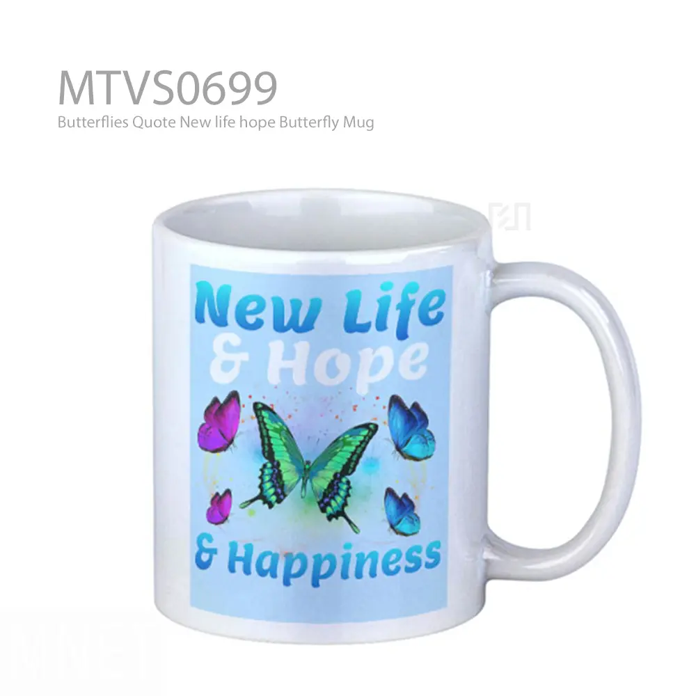 Butterflies Quote New life hope Butterfly Mug