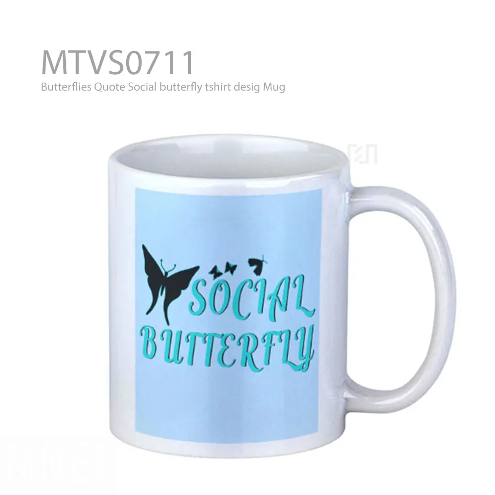 Butterflies Quote Social butterfly tshirt desig Mug