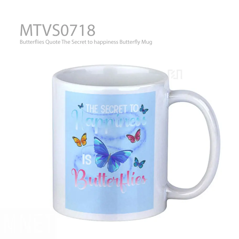 Butterflies Quote The Secret to happiness Butterfly Mug