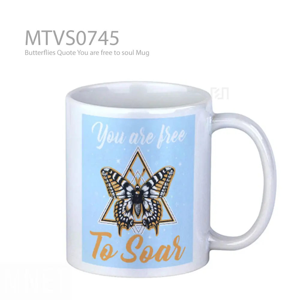 Butterflies Quote You are free to soul Mug