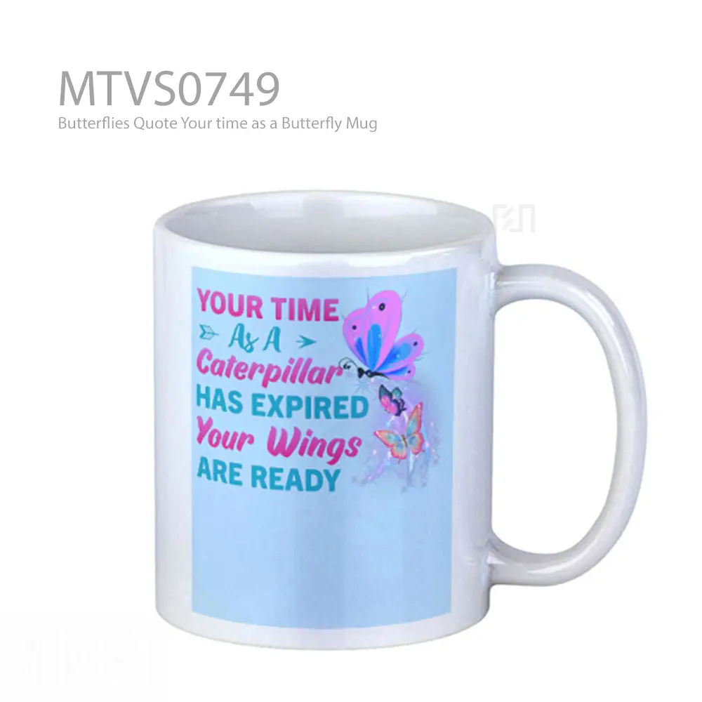 Butterflies Quote Your time as a Butterfly Mug