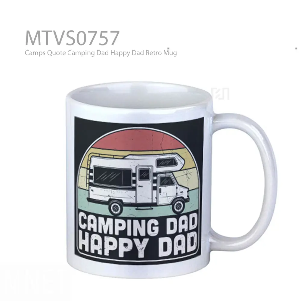 Camps Quote Camping Dad Happy Dad Retro Mug