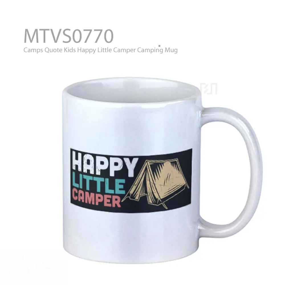 Camps Quote Kids Happy Little Camper Camping Mug