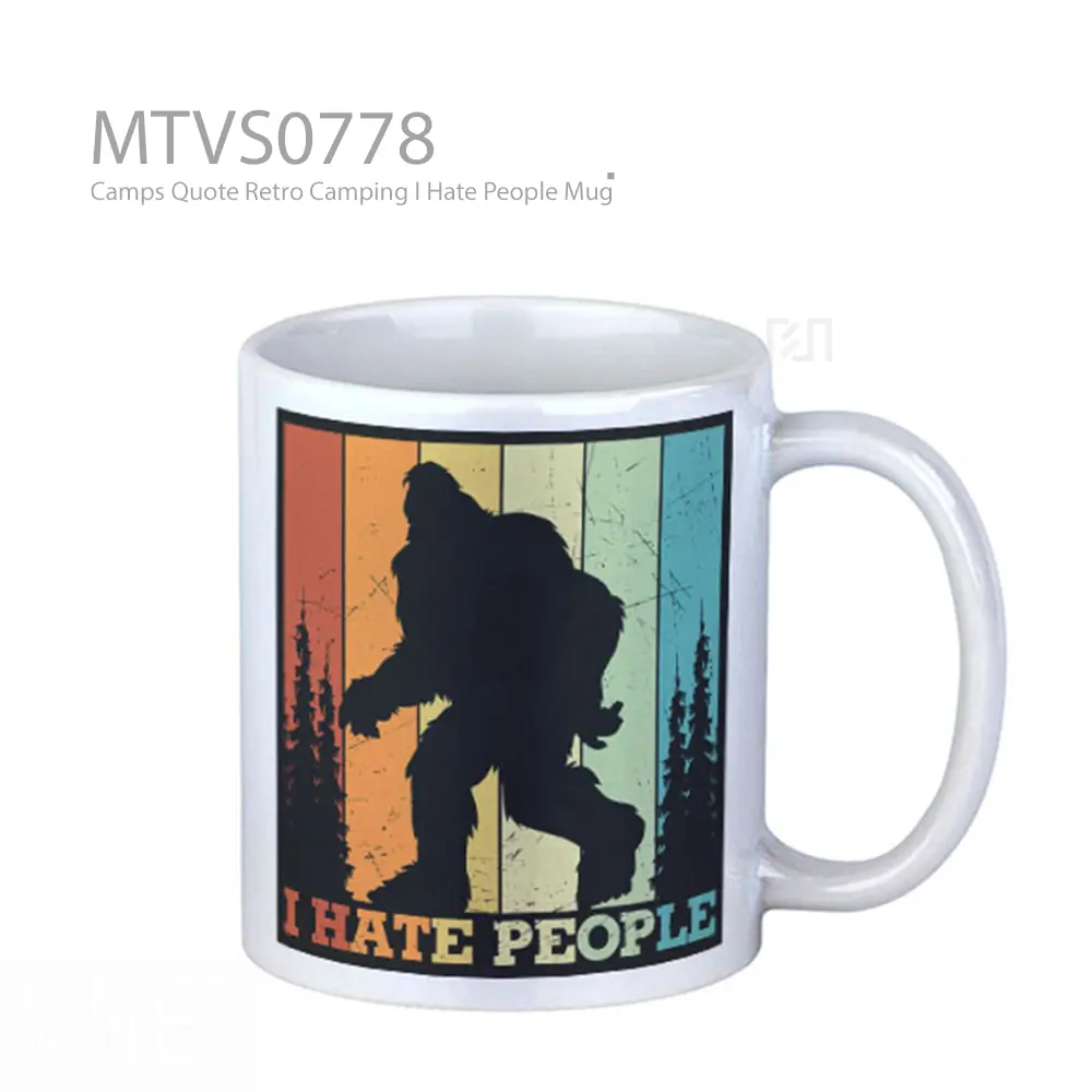 Camps Quote Retro Camping I Hate People Mug