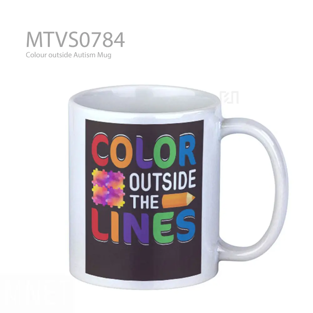 Colour outside Autism Mug