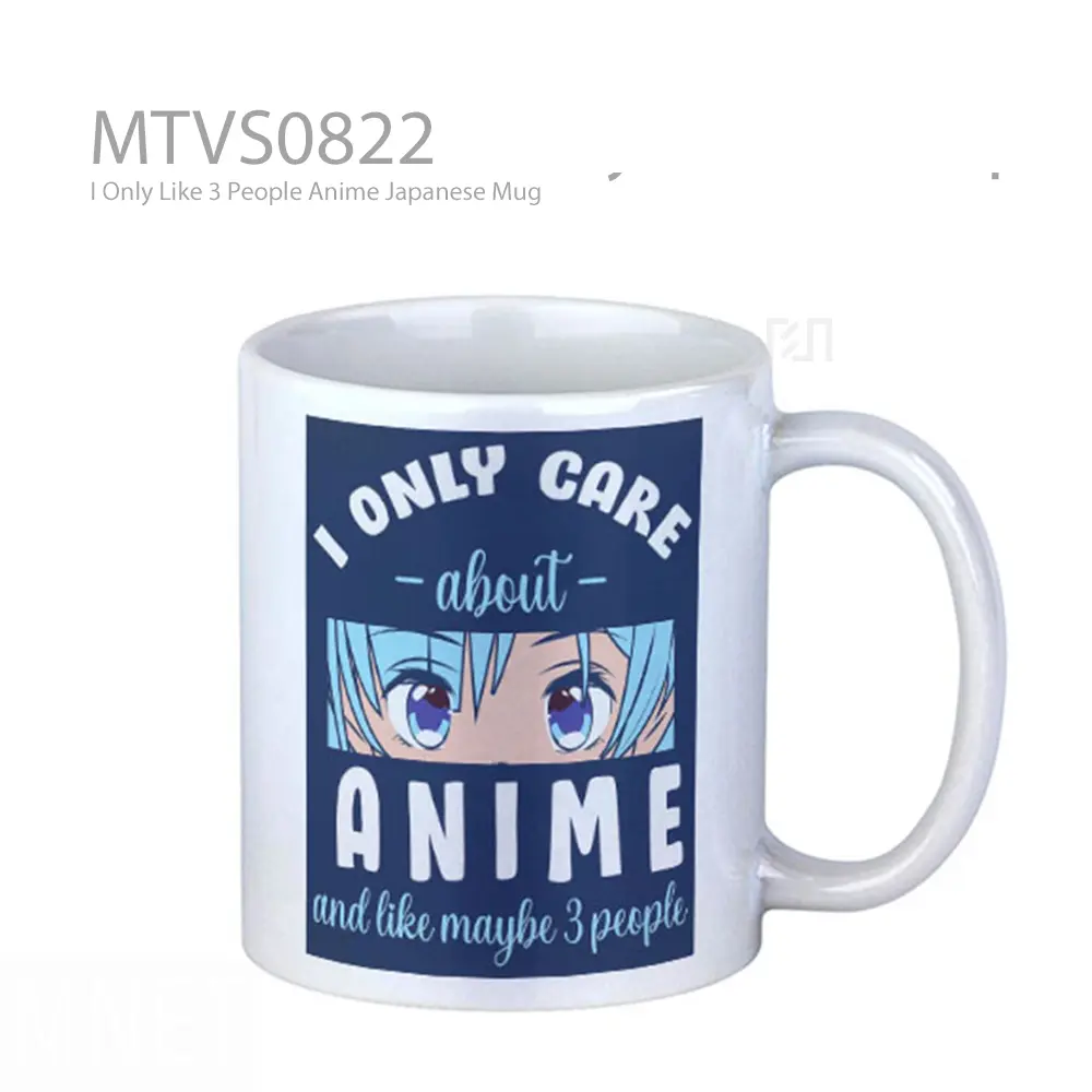 I Only Like 3 People Anime Japanese Mug