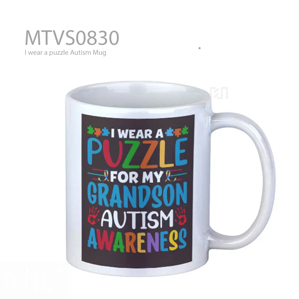 I wear a puzzle Autism Mug