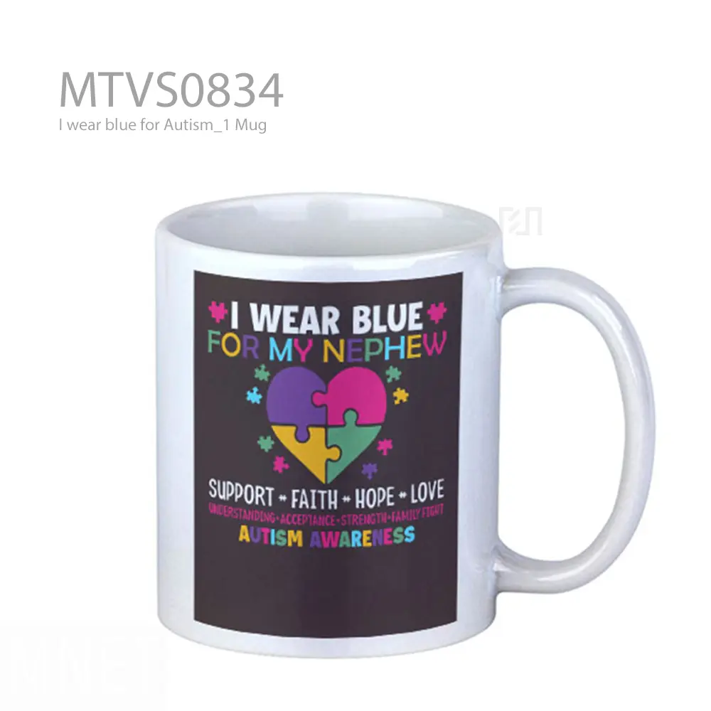 I wear blue for Autism_1 Mug