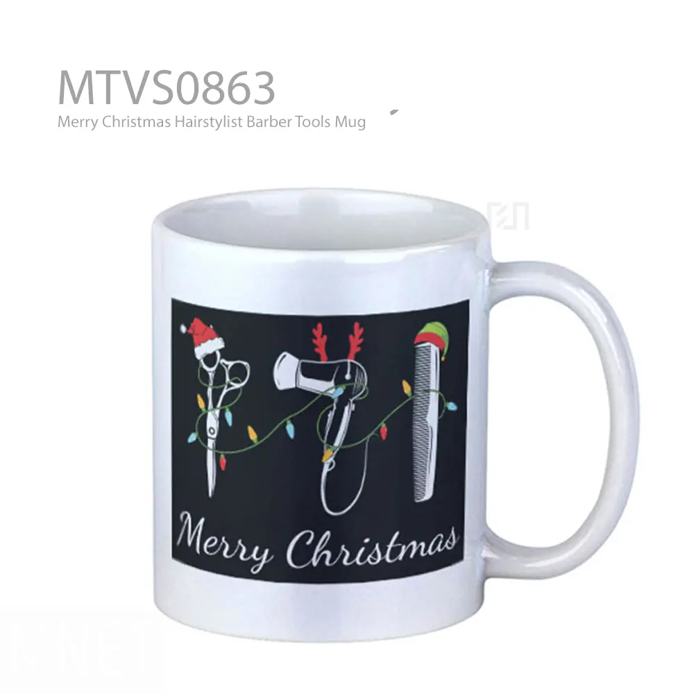 Merry Christmas Hairstylist Barber Tools Mug