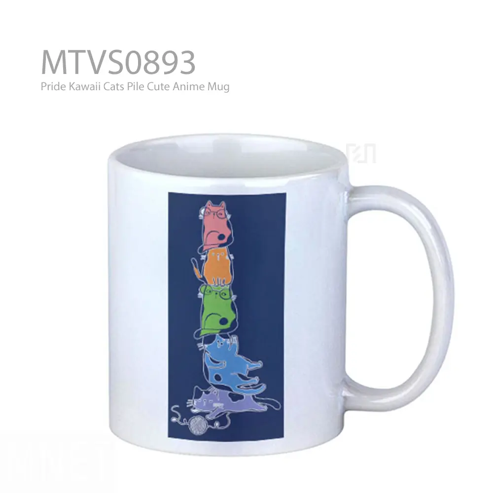 Pride Kawaii Cats Pile Cute Anime Mug