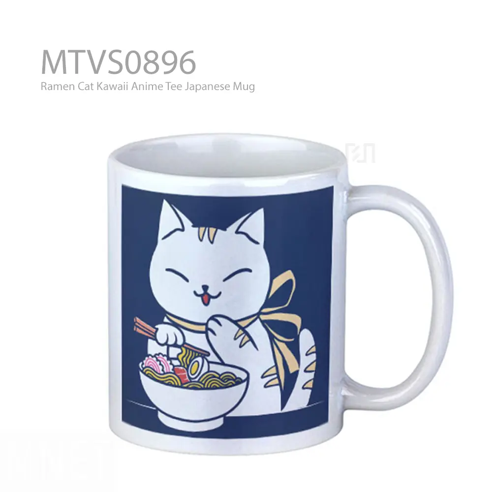 Ramen Cat Kawaii Anime Tee Japanese Mug
