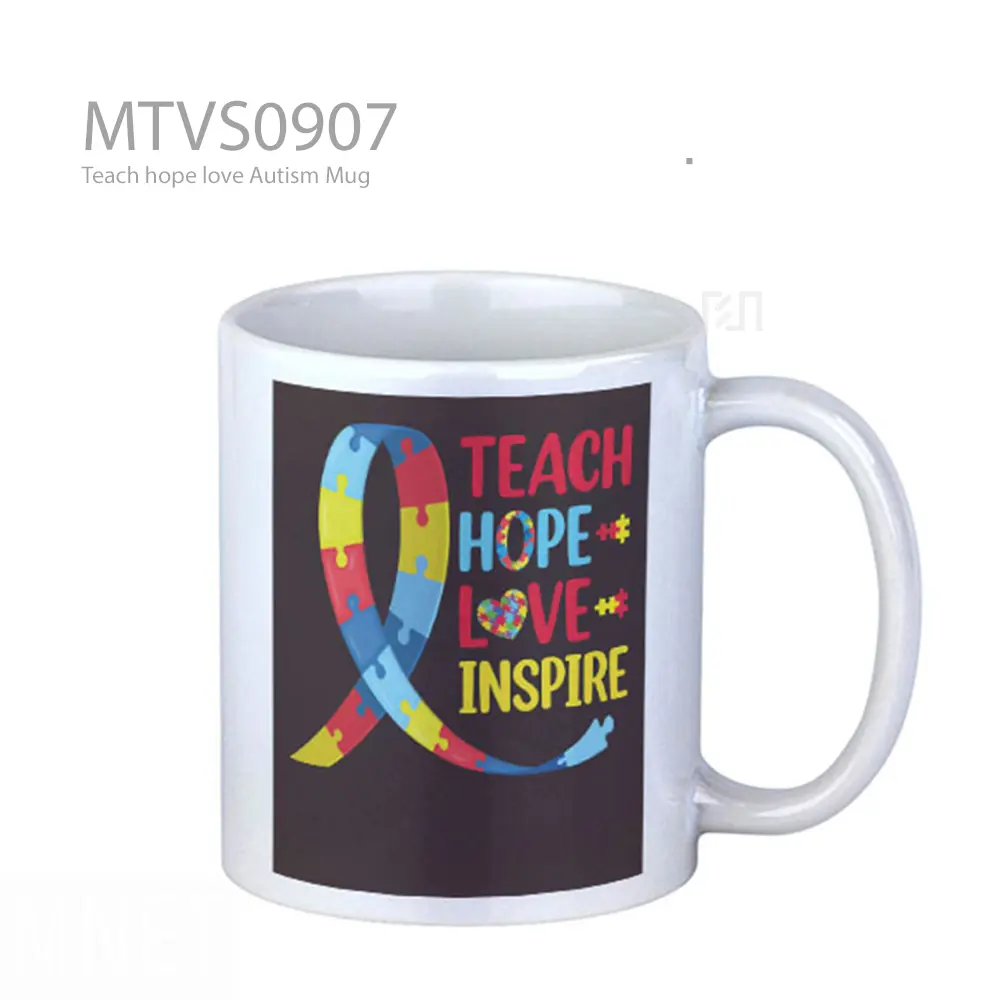Teach hope love Autism Mug