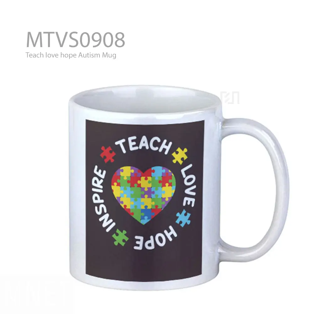 Teach love hope Autism Mug