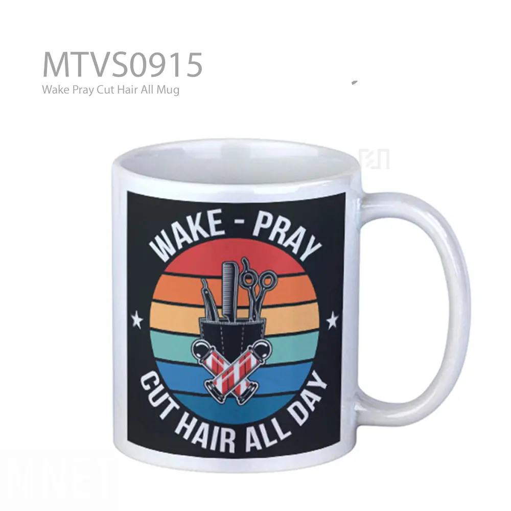 Wake Pray Cut Hair All Mug