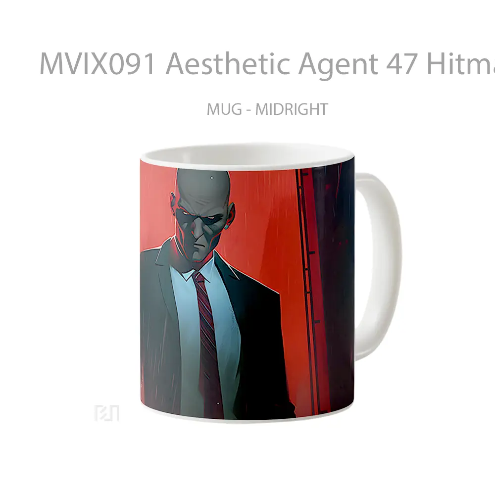 Mug Aesthetic Agent 47 Hitman Koleksi Mug Limited Edition - All-side / Desain