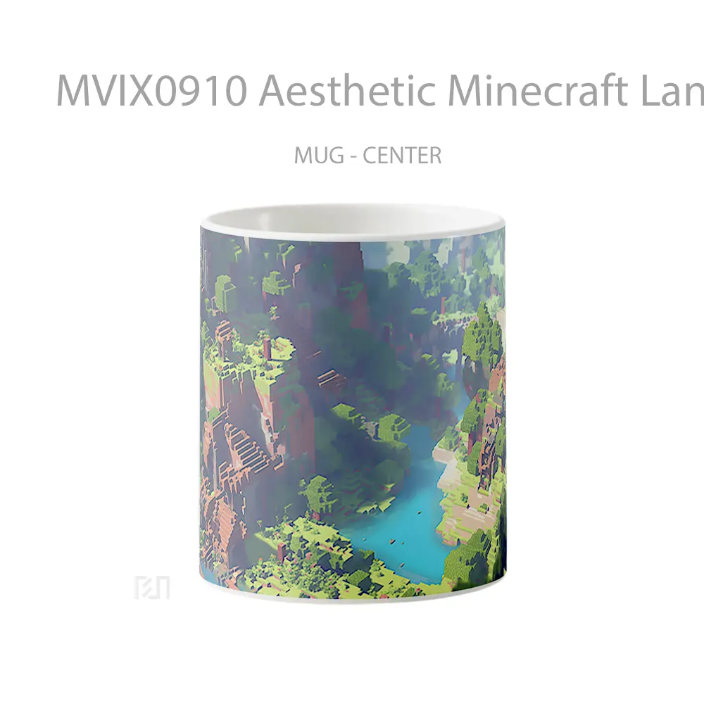 Mug Aesthetic Minecraft Landscape Merchandise Game Favorit