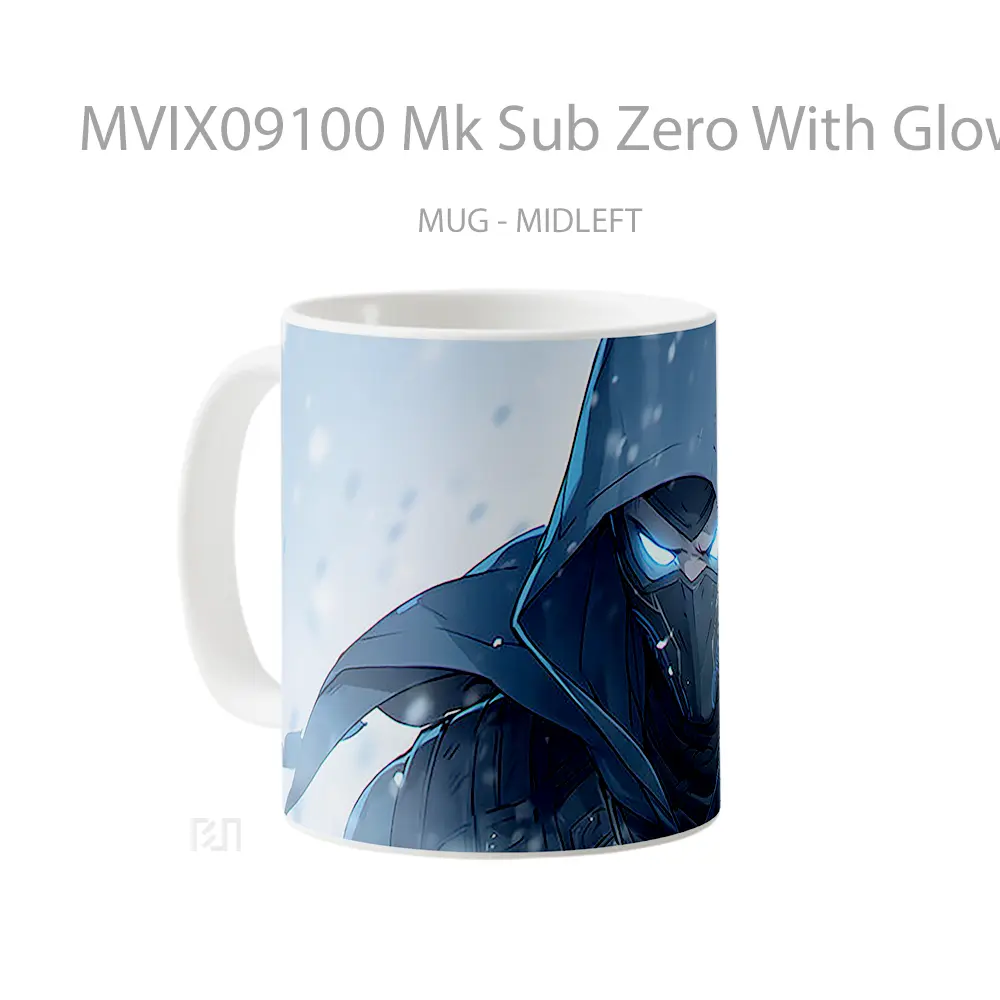 Mug Mk Sub Zero With Glowing Eyes Merchandise Game Favorit - All-side / Desain