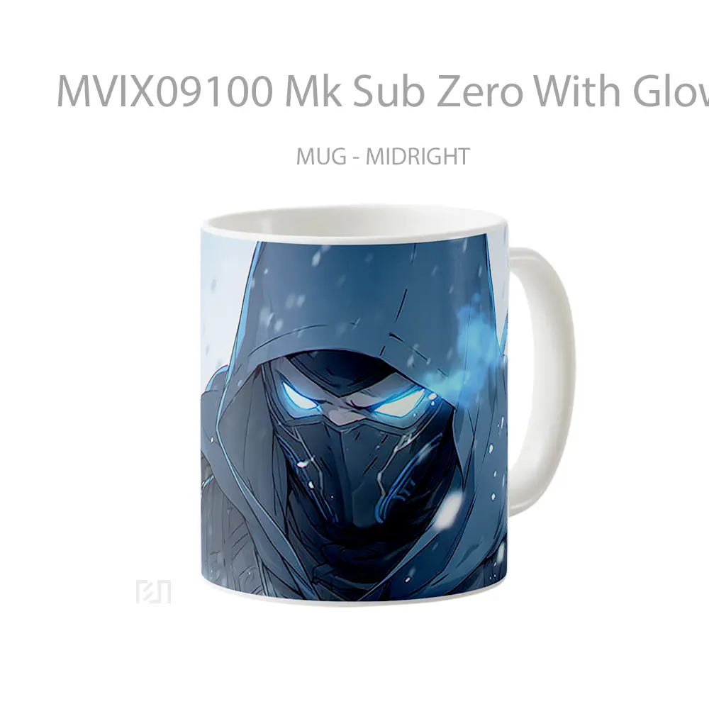 Mug Mk Sub Zero With Glowing Eyes Merchandise Game Favorit - All-side / Desain