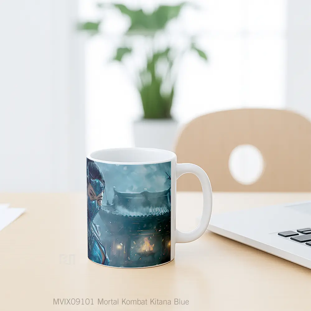 Mug Mortal Kombat Kitana Blue Koleksi Mug Gamer - All-side / Desain
