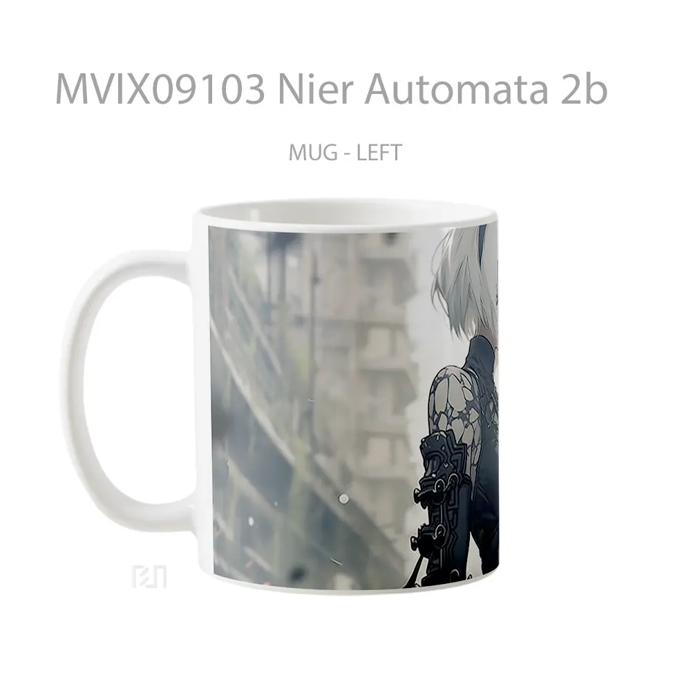 Mug Nier Automata 2B Hadiah Lucu dan Menarik - All-side / Desain
