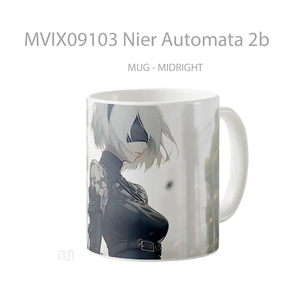 Mug Nier Automata 2B Hadiah Lucu dan Menarik - All-side / Desain