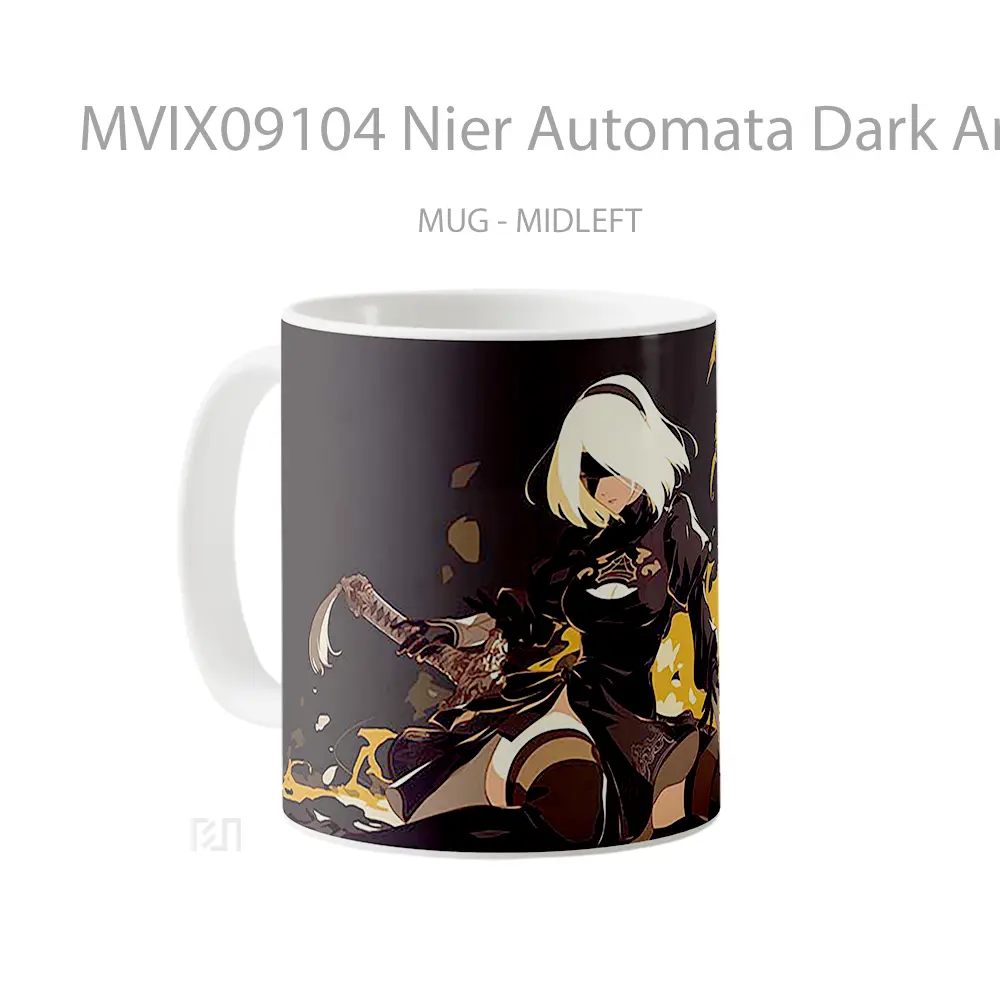 Mug Nier Automata Dark Art Hadiah Lucu dan Menarik - All-side / Desain