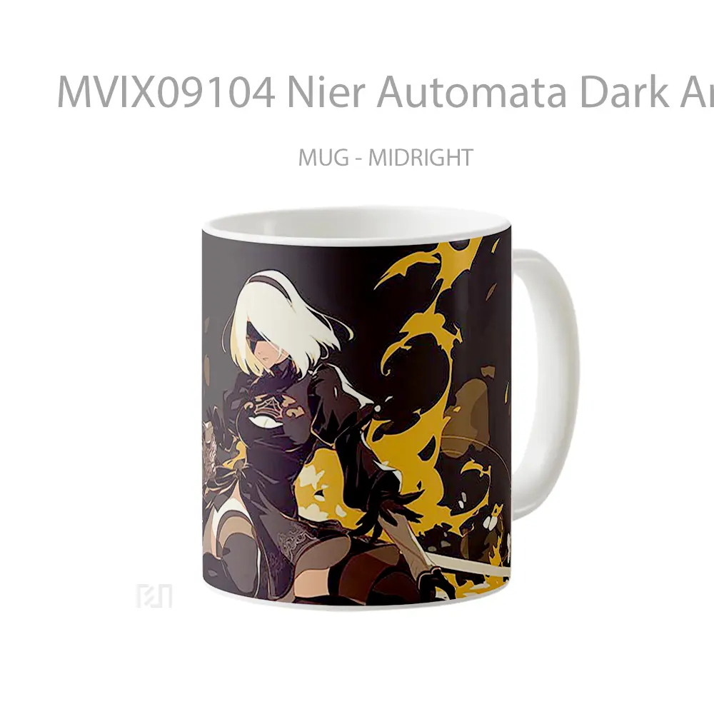 Mug Nier Automata Dark Art Hadiah Lucu dan Menarik - All-side / Desain