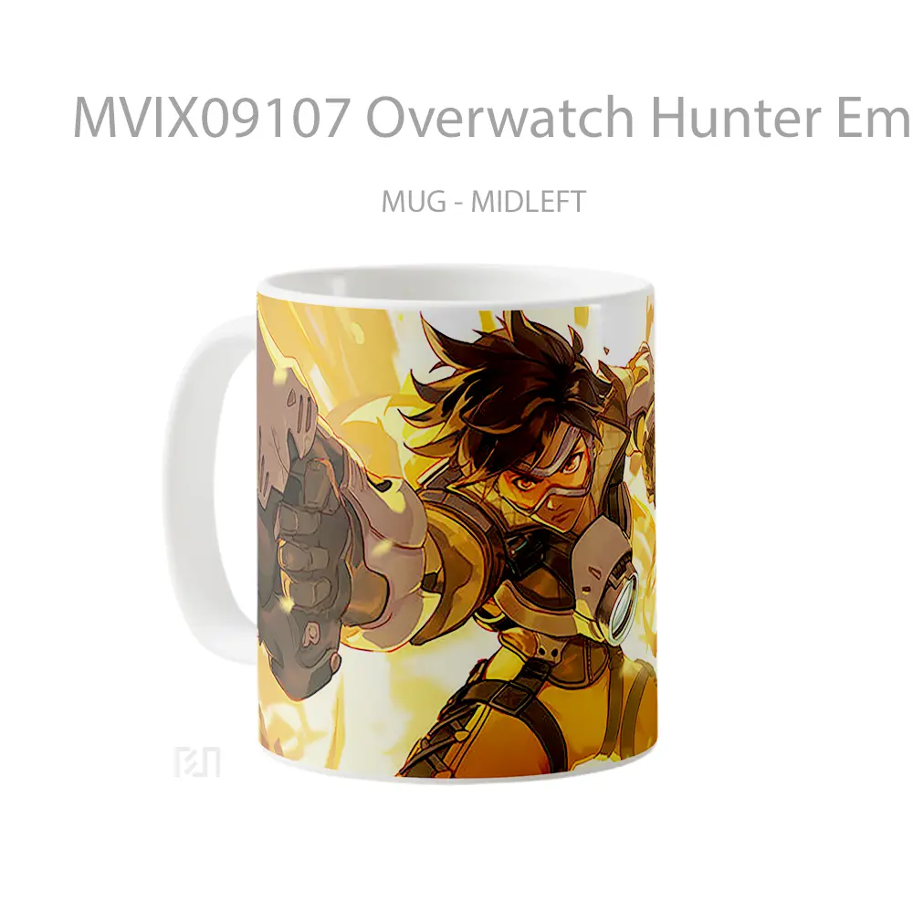 Mug Overwatch Hunter Empty Orange Merchandise Game Favorit - All-side / Desain