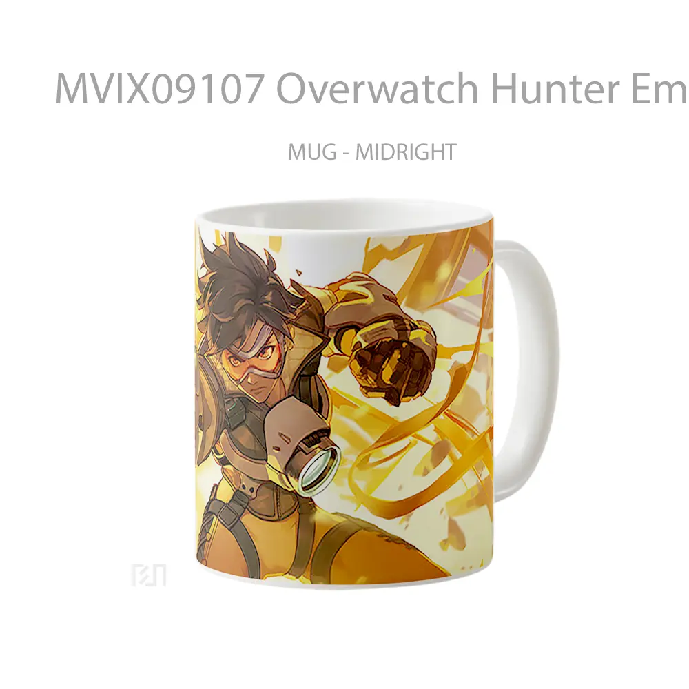 Mug Overwatch Hunter Empty Orange Merchandise Game Favorit - All-side / Desain