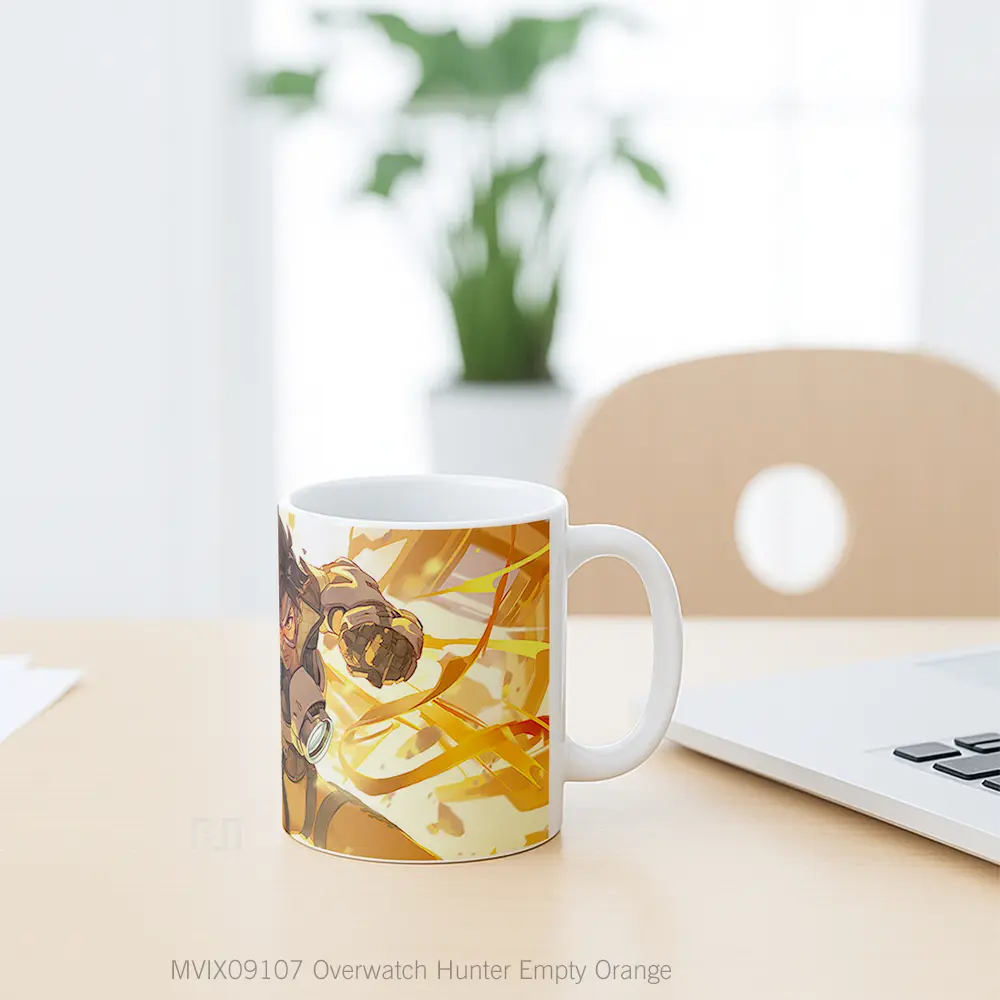 Mug Overwatch Hunter Empty Orange Merchandise Game Favorit - All-side / Desain