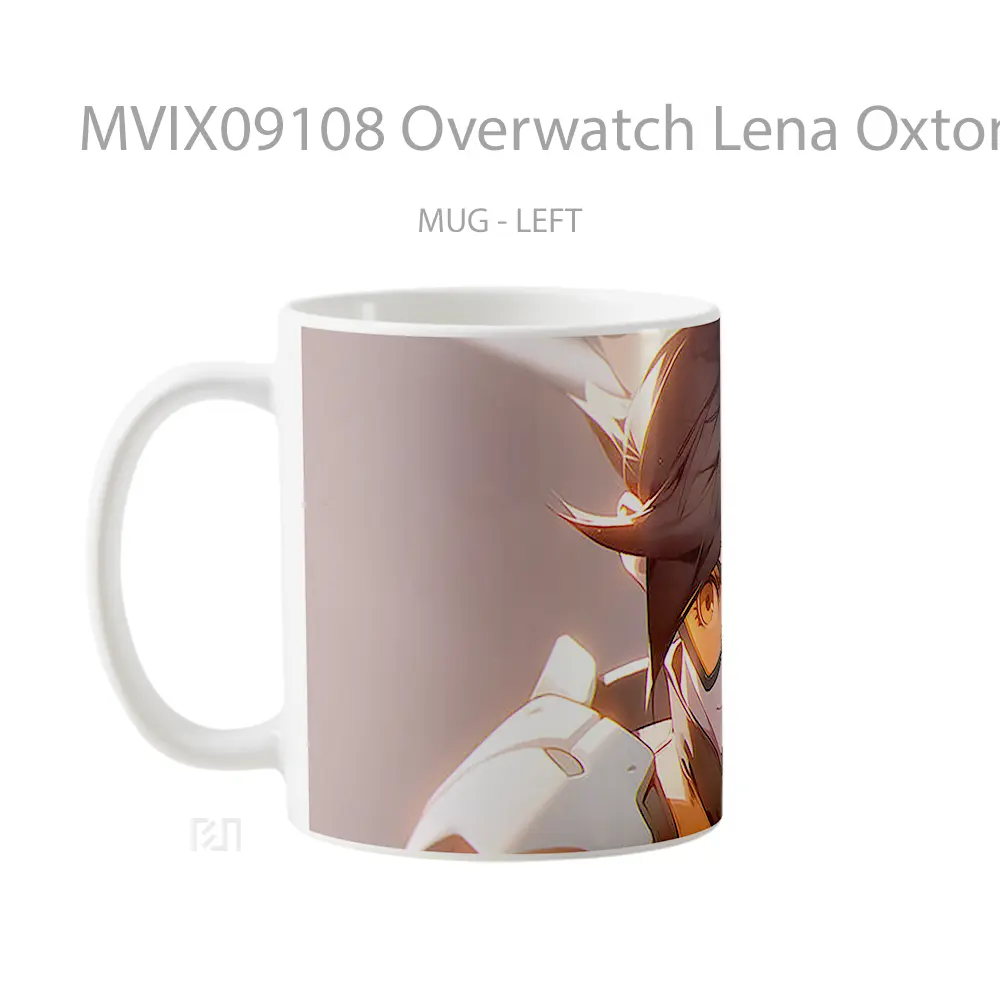Mug Overwatch Lena Oxton Koleksi Mug Gamer - All-side / Desain