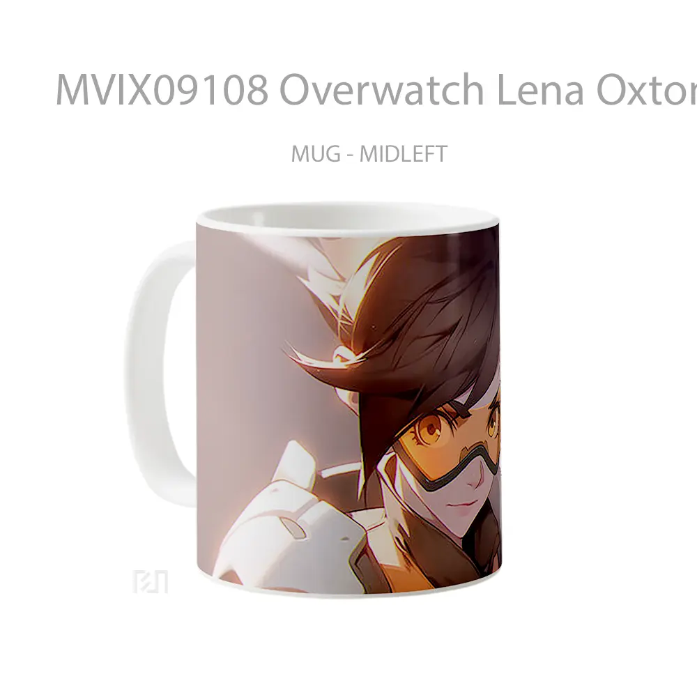 Mug Overwatch Lena Oxton Koleksi Mug Gamer - All-side / Desain